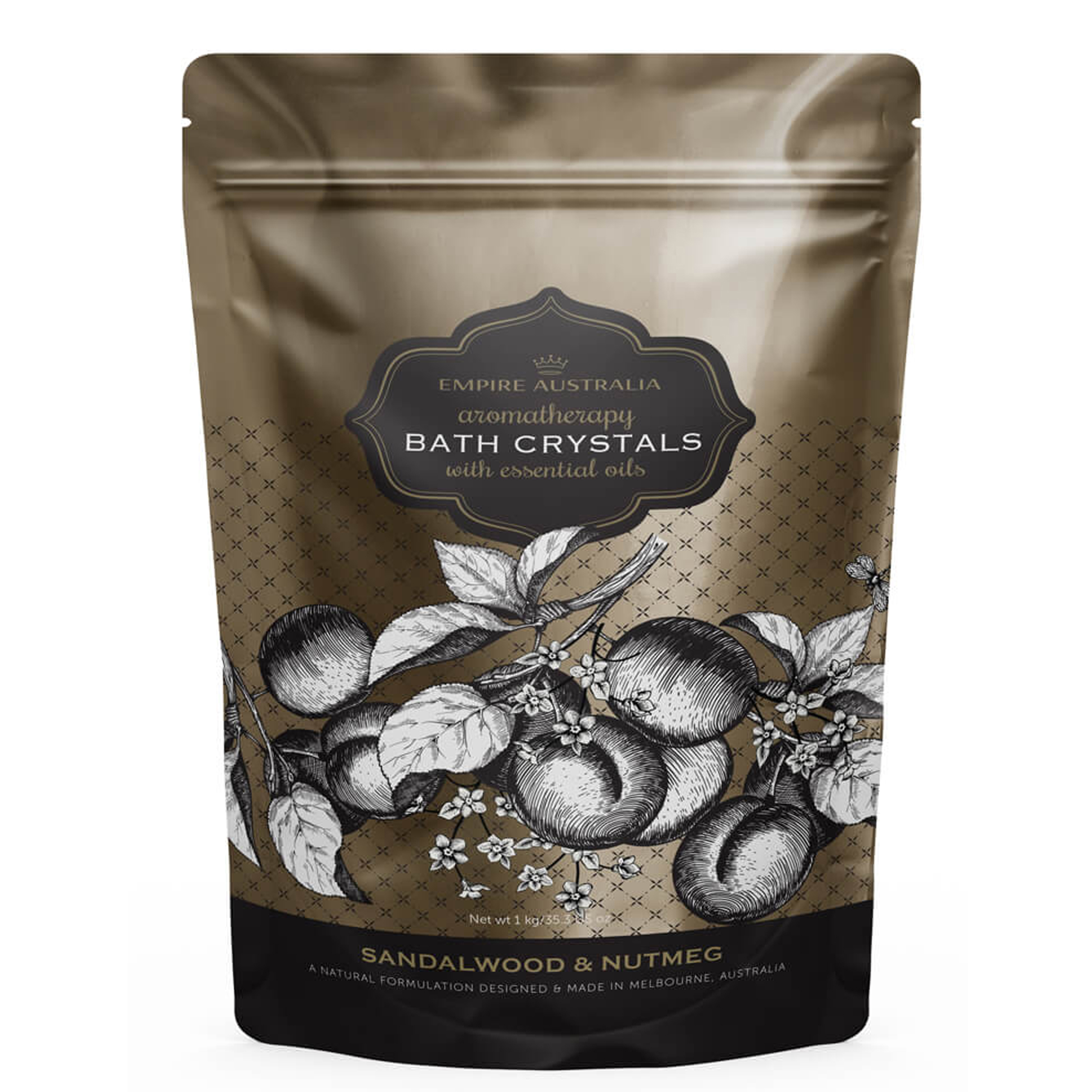 SANDALWOOD & NUTMEG BATH CRYSTALS 1 KILO