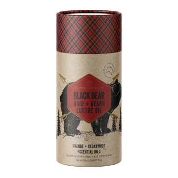 Black Bear Men's Orange & Cedarwood Hair & Beard Lustre Oil 50ml