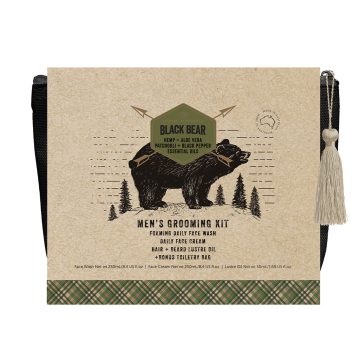 Black Bear Men's Hemp & Aloe Vera Grooming Gift Set