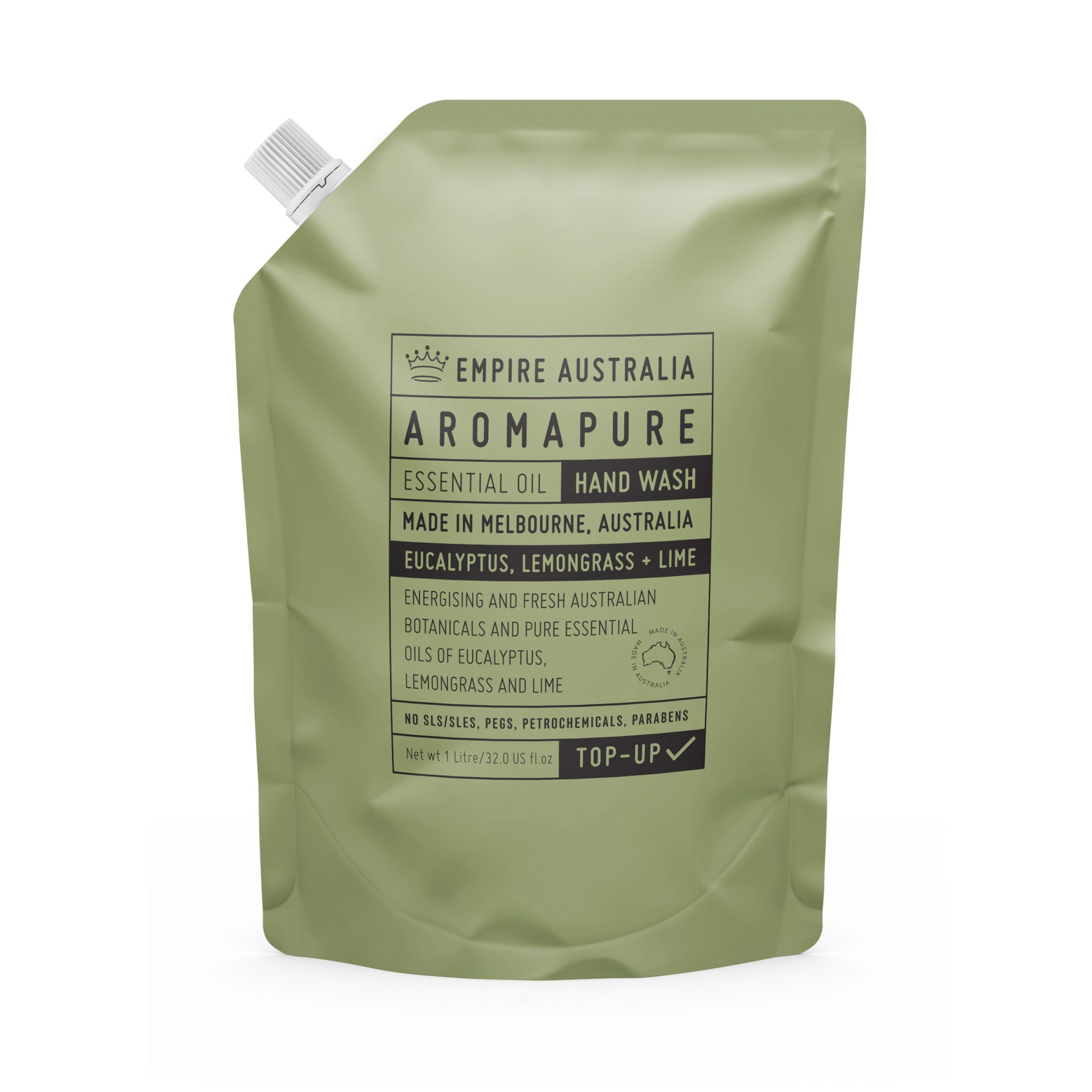 HAND WASH REFILL 1 LITRE EUCALYPTUS, LEMONGRASS & LIME