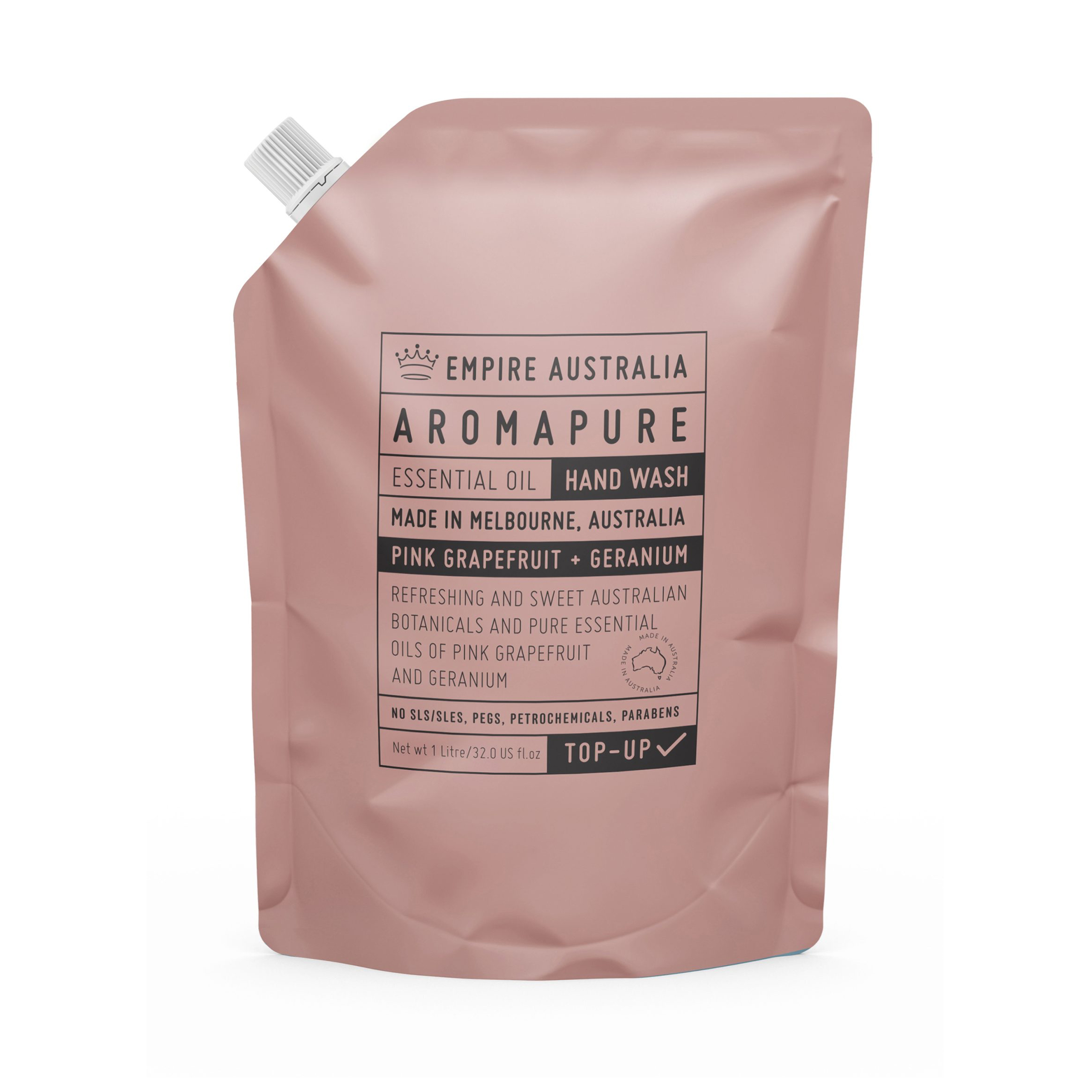 HAND WASH REFILL 1 LITRE PINK GRAPEFRUIT & GERANIUM