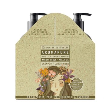 Manuka Honey & Argan Oil Hair Care Duo Set Sulphate & Paraben Free 2 x 500ml