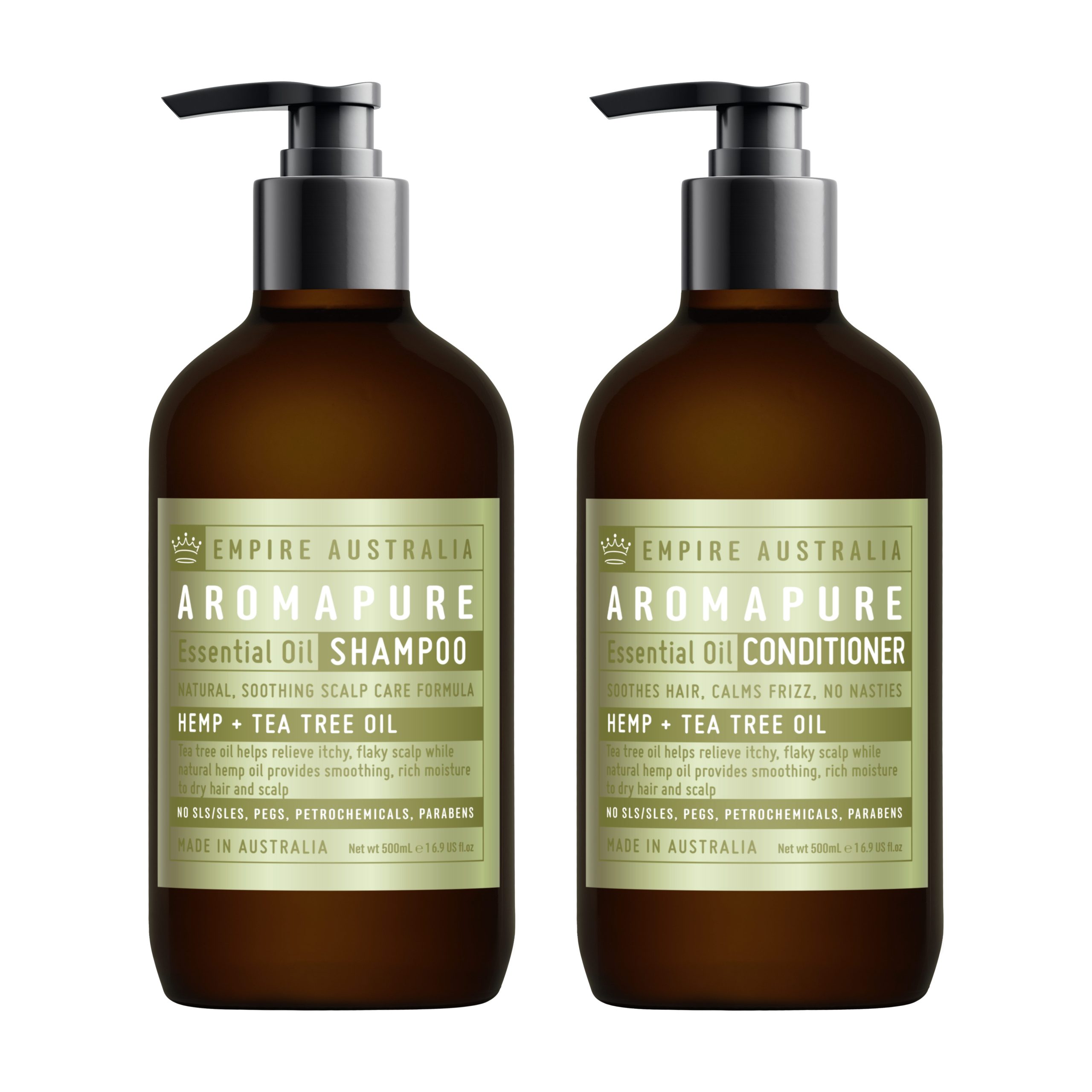 Hemp & Tea Tree Hair Care Duo Set Sulphate & Paraben Free 2 x 500ml - Image 2